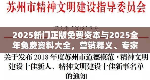 2025新门正版免费资本与2025全年免费资料大全，营销释义、专家解析解释与落实,小心言过其实推广