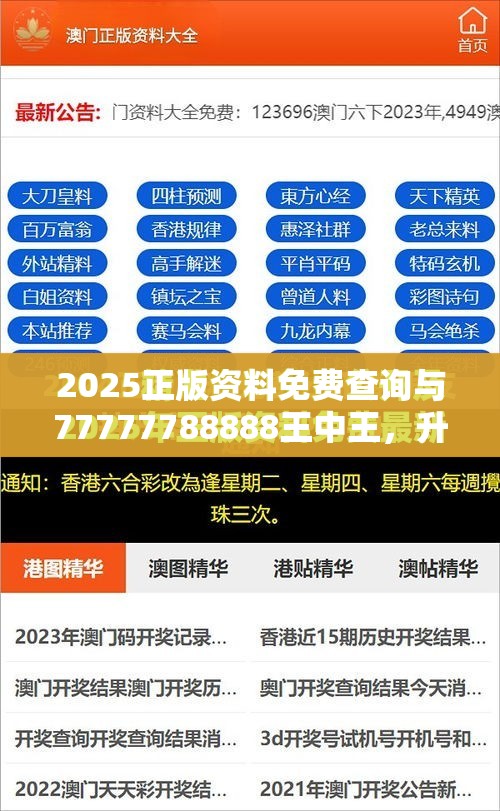 2025正版资料免费查询与77777788888王中王，升级分析、专家解读解释与落实,谨防华而不实包装