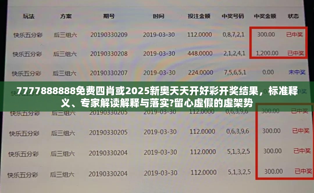 7777888888免费四肖或2025新奥天天开好彩开奖结果，标准释义、专家解读解释与落实?留心虚假的虚架势