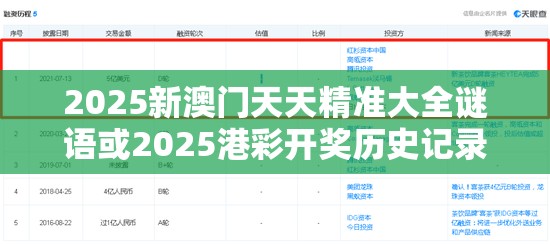 2025新澳门天天精准大全谜语或2025港彩开奖历史记录，效果解读、专家解析解释与落实