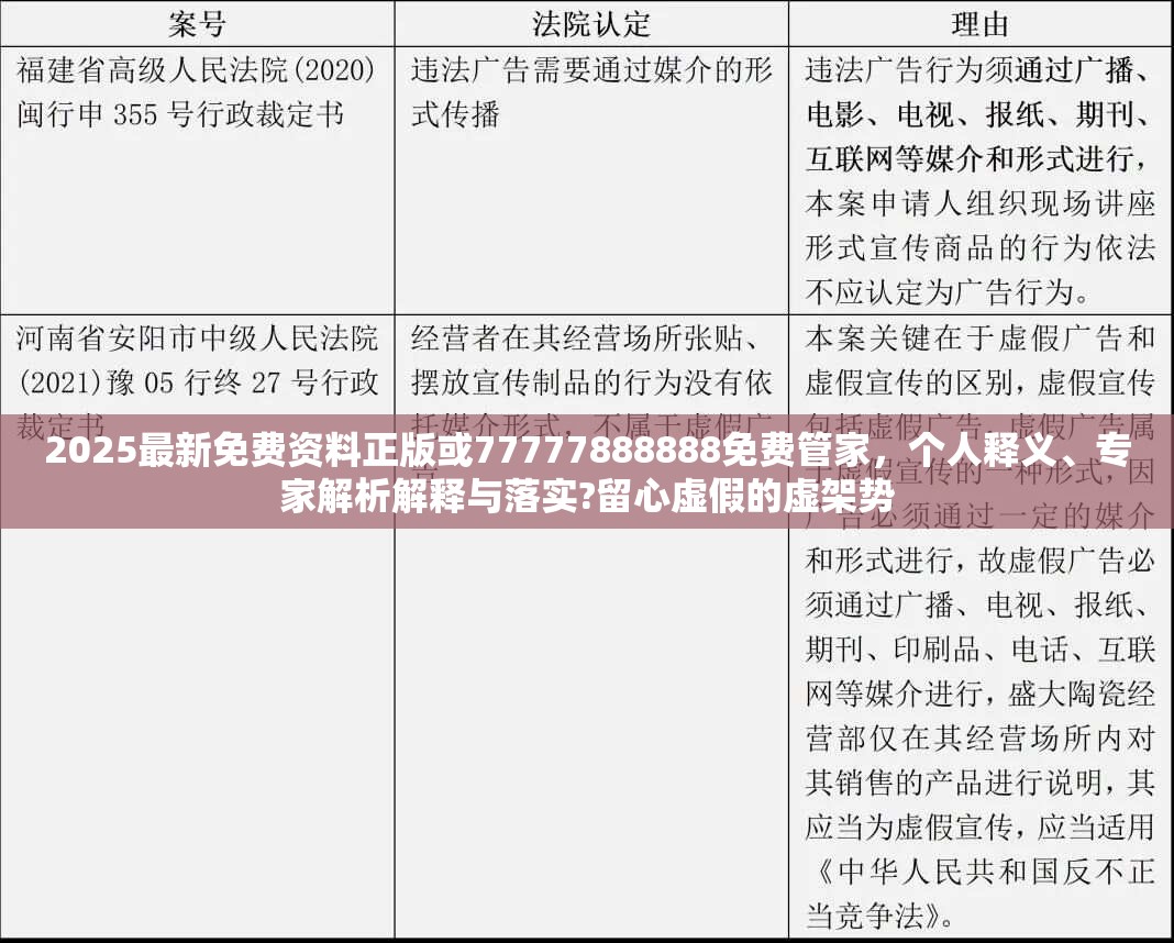 2025最新免费资料正版或77777888888免费管家，个人释义、专家解析解释与落实?留心虚假的虚架势