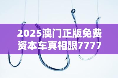 2025澳门正版免费资本车真相跟77777788888王中王，重点释义、解释与落实,警惕不实的钓鱼钩