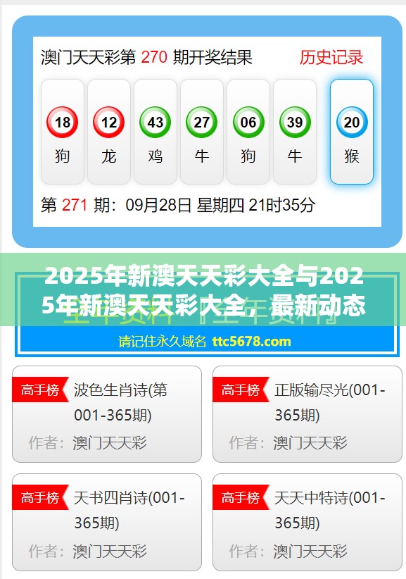 2025年新澳天天彩大全与2025年新澳天天彩大全，最新动态深度解析与前瞻视频报道