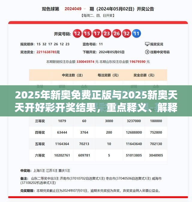 2025年新奥免费正版与2025新奥天天开好彩开奖结果，重点释义、解释与落实,警惕不实的钓鱼钩